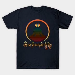 Om Manipadme Hum abstract design T-Shirt